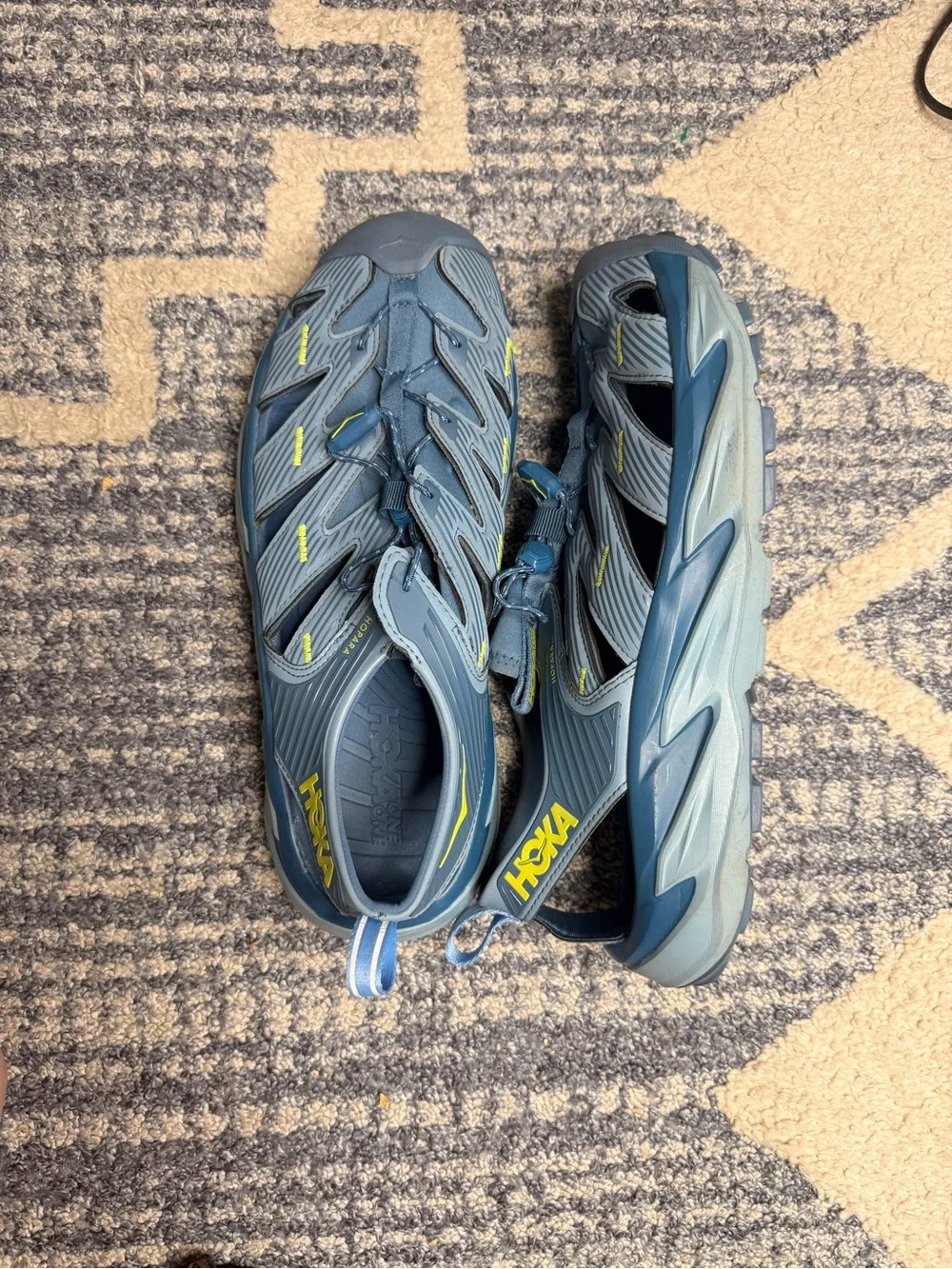 WORN ONCE HOKA Hopara Deep Blue Sandals
